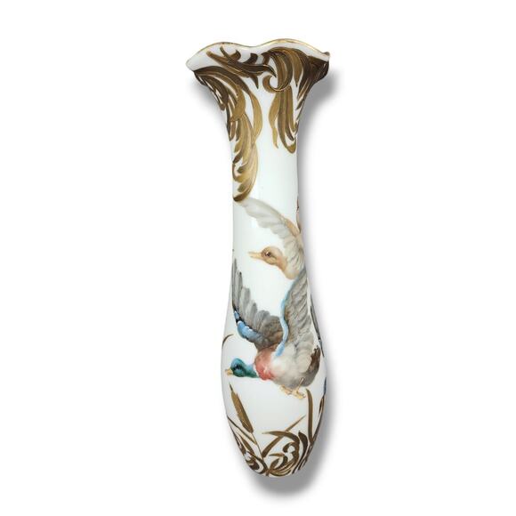 Mt Washington Guba Duck Vase RARE Colonial Ware 1005 Hand Painted 16.5" Antique - Picture 1 of 10